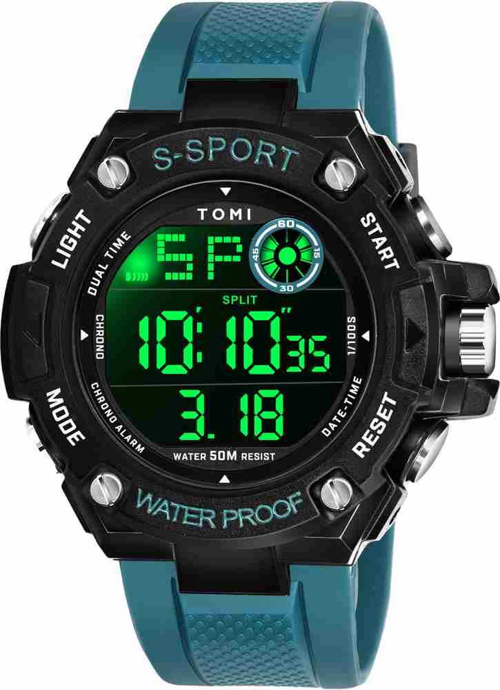 Dual time deals digital watch
