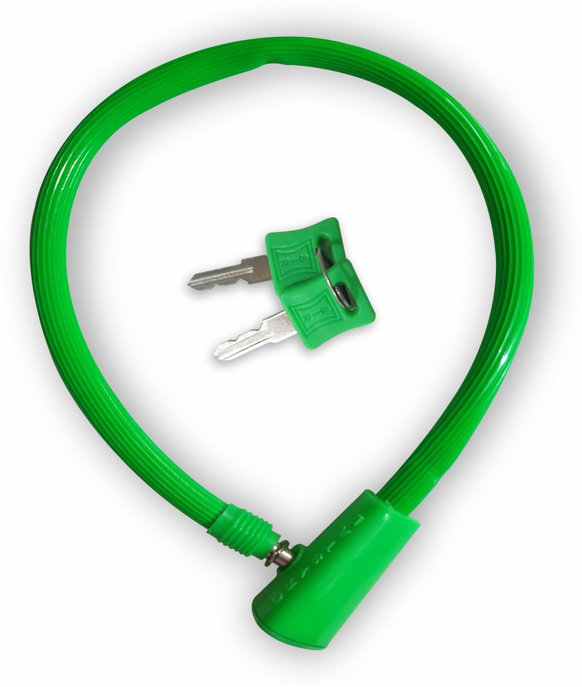 DSTECHBAR Cycle Lock Long Length Wire Cable Lock 2 Key Multicolor