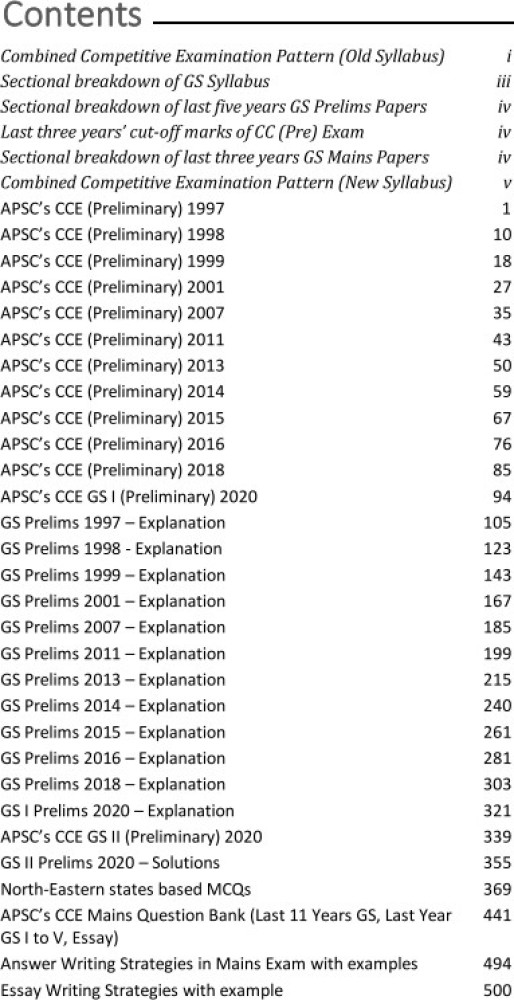 Model Question and Answers for APSC