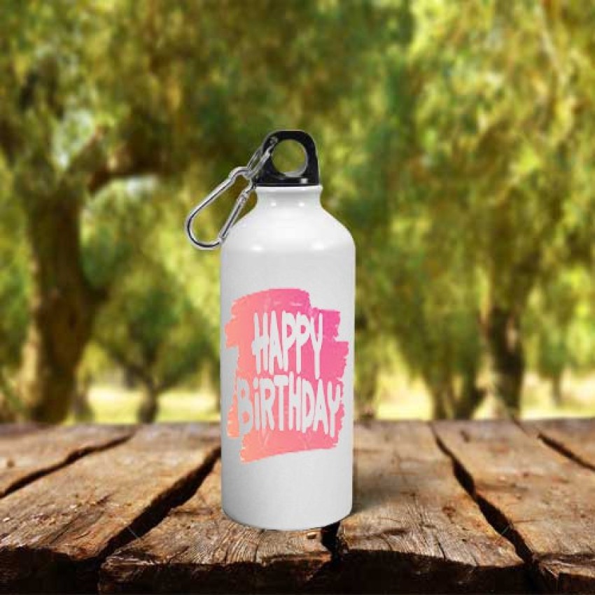 Cute happy yellow school bus cartoon stainless steel water bottle