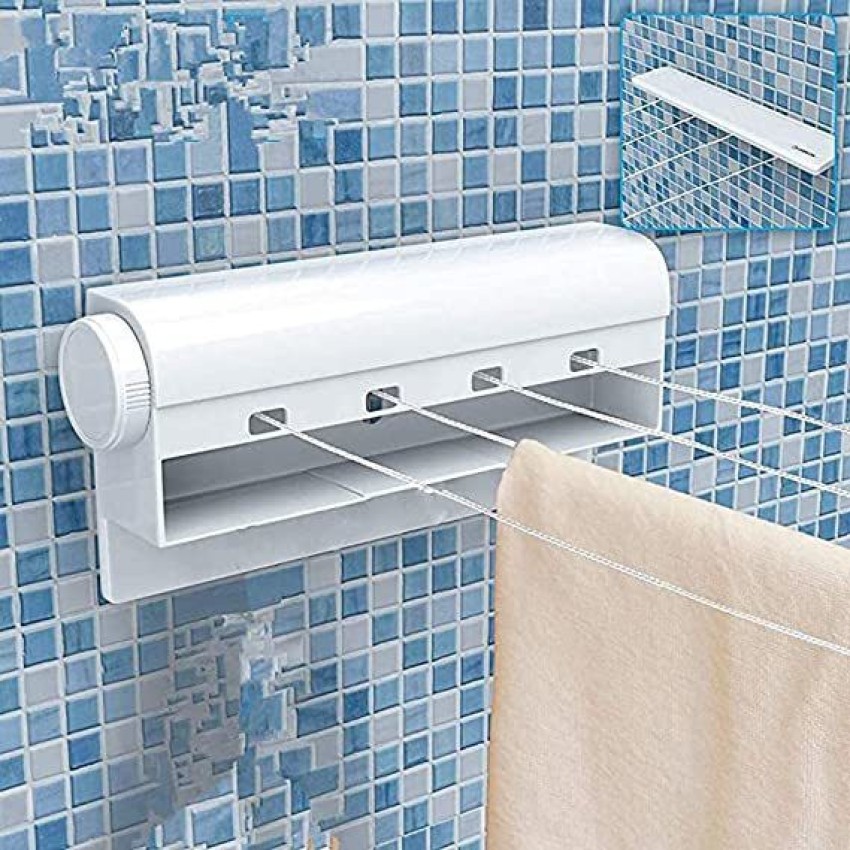 grofly Plastic Wall Cloth Dryer Stand Cloth Drying Rope Hanger Retracting  Hanging Clothing Drying Rack Price in India - Buy grofly Plastic Wall Cloth  Dryer Stand Cloth Drying Rope Hanger Retracting Hanging