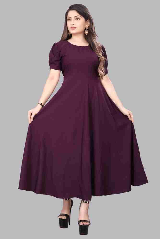 Purple western dresses store