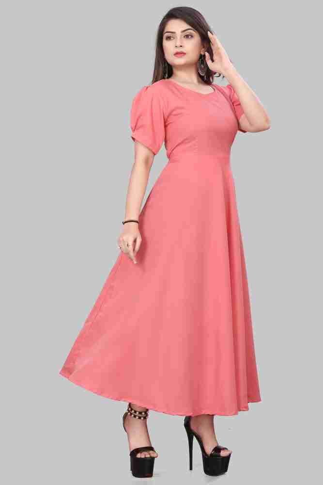 OZEX Women A line Purple Dress Buy OZEX Women A line Purple