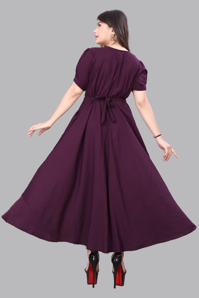 Avisa Textiles Women Gown Pink Dress - Buy Avisa Textiles Women Gown Pink  Dress Online at Best Prices in India