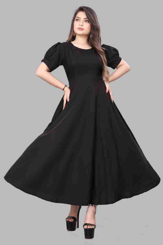 Black colour western best sale dress