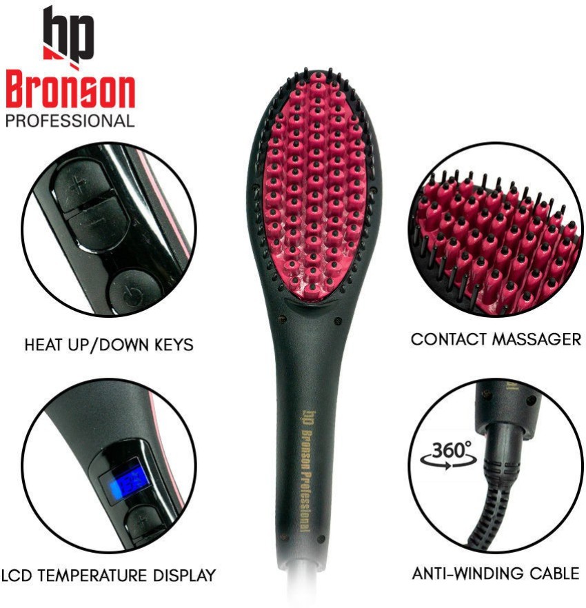 Bronson professional simply straight 2025 ceramic hair straightening brush