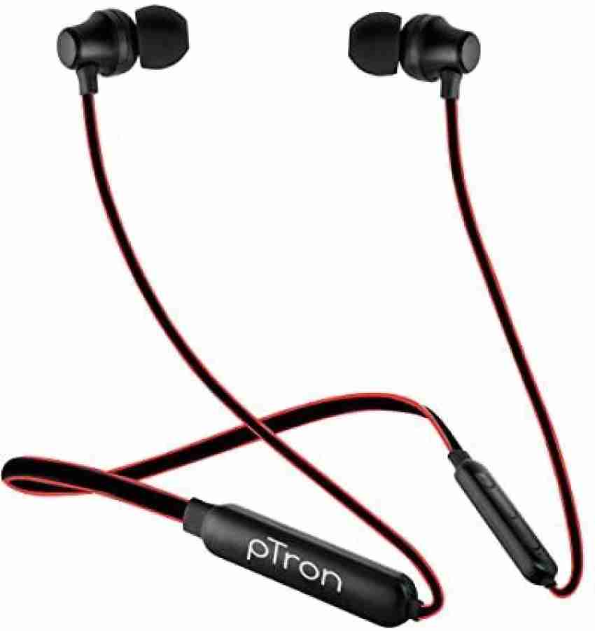 PTron Tangent Lite Wireless Black Red Neckband Bluetooth Gaming Price in India Buy PTron Tangent Lite Wireless Black Red Neckband Bluetooth Gaming Online PTron Flipkart