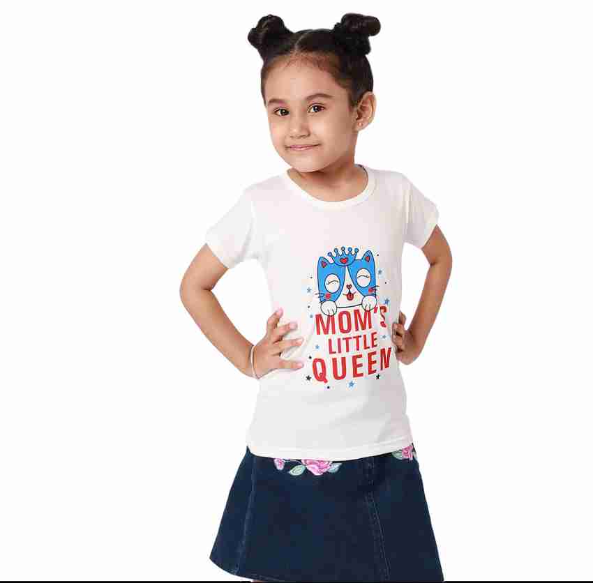 Flipkart.com | Little Zing Girls Graphic Print Pure Cotton T Shirt