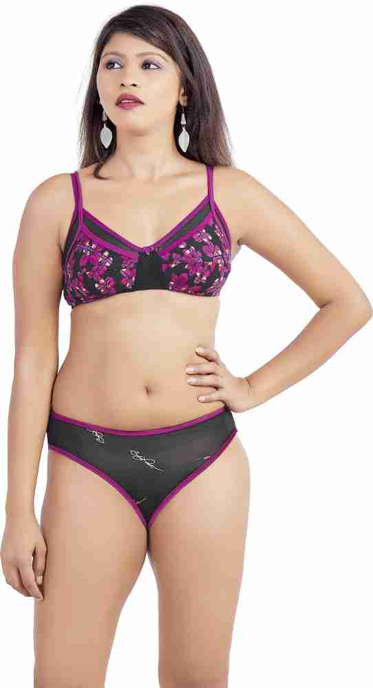 Buy online Pack Of 2 Floral Bra And Panty Set from lingerie for