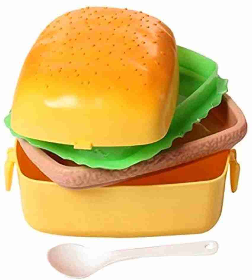 Cute Hamburger Shaped Plastic Lunch Box Portable Food - Temu