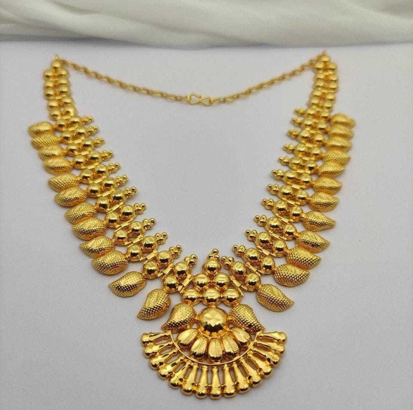 MARIGOLD MERAGOLD 2LINE MANGO NECKLACE Gold plated Plated Copper