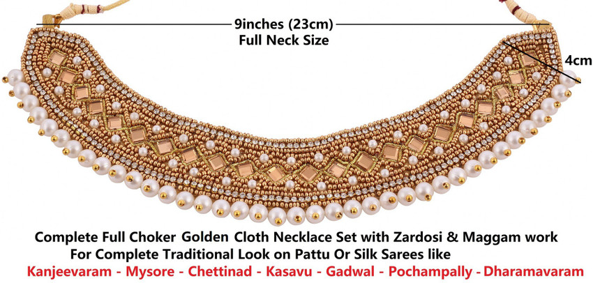 Gold collar necklace best sale set