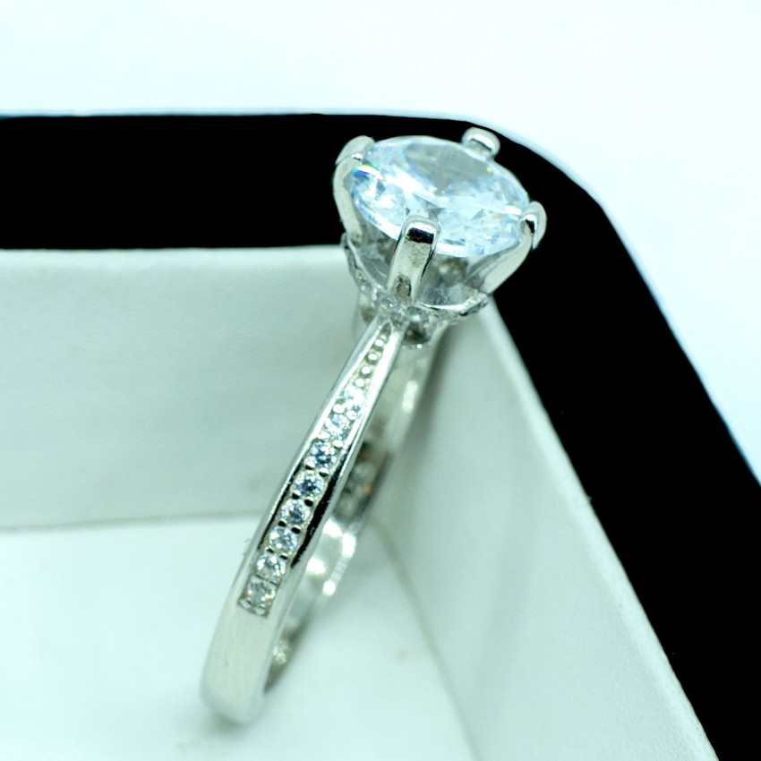 Crown Jewels 925 Sterling Silver Zircon Studded Supple Ring Cum Bracelet| Bis Hallmarked Sterling Silver Cubic Zirconia Rhodium Plated Ring