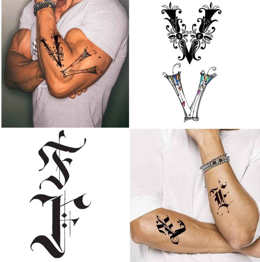 Ordershock LV Name Letter Tattoo Waterproof Boys and Girls