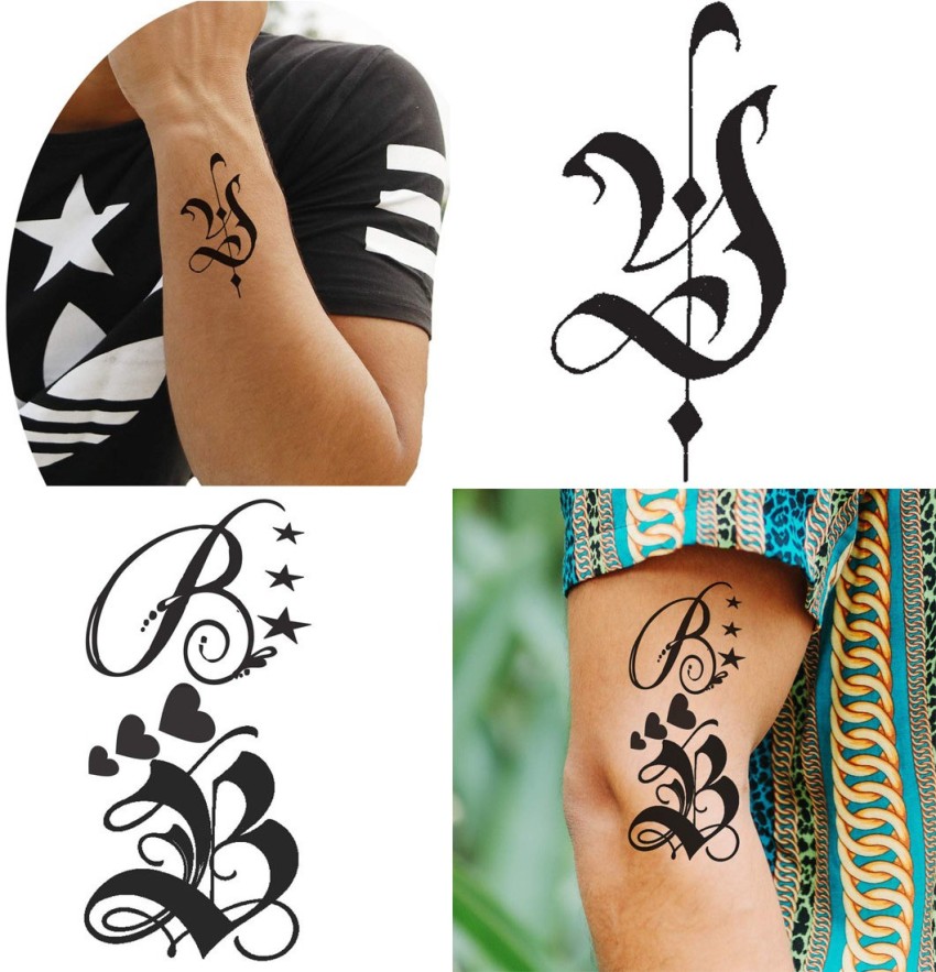 Ordershock YB Name Letter Tattoo Waterproof Boys and Girls Temporary Body  Tattoo Pack of 2  Price in India Buy Ordershock YB Name Letter Tattoo  Waterproof Boys and Girls Temporary Body Tattoo