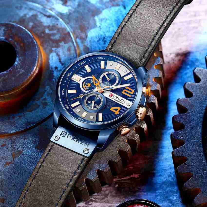 Curren leather outlet watches