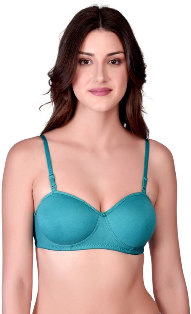 small candy Small Candy Women's & Girls' Cotton Lightly Half Cup Padded  Non-Wired T-Shirt Push-up Everyday Bra (Sea Green ,38B) Women T-Shirt  Lightly Padded Bra - Buy small candy Small Candy Women's