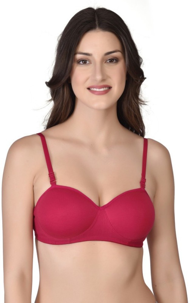 Buy Alishan Designer Lightly Padded Women T-Shirt Bras Pink Color Online at  Low Prices in India 