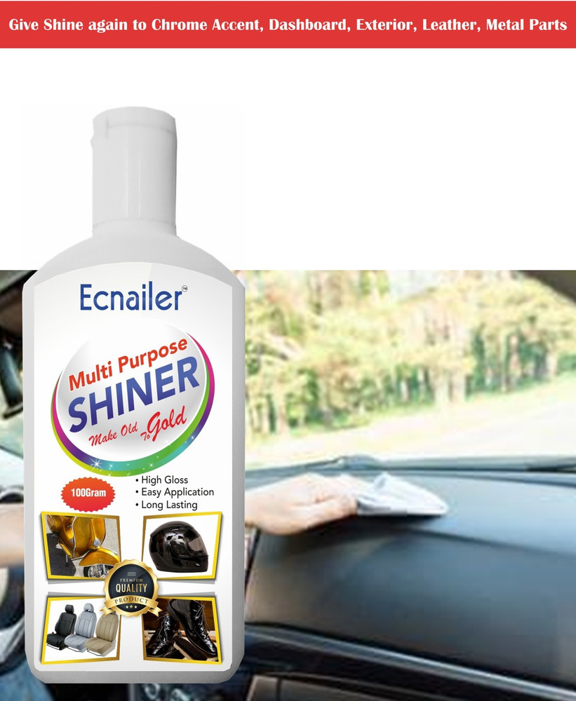 Ecnailer Paste Car Polish for Chrome Accent Dashboard Exterior