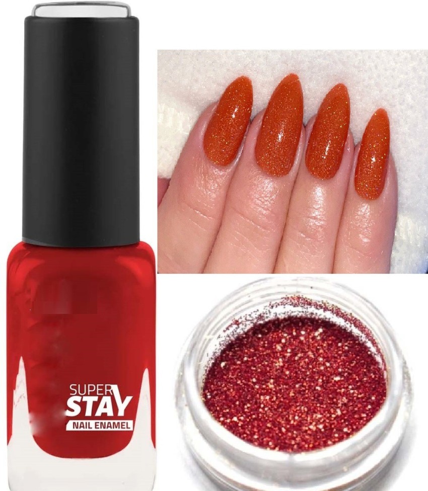 Wonderful Red Glitter Nails 048 Red Obsessed | Salon Quality