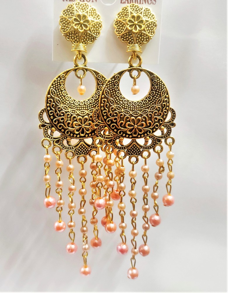 Gold plated earrings on sale flipkart