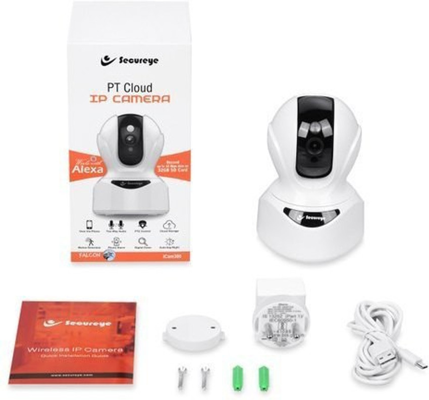 SECUREYE PT Cloud 2MP IP Camera Works with Alexa Security Camera