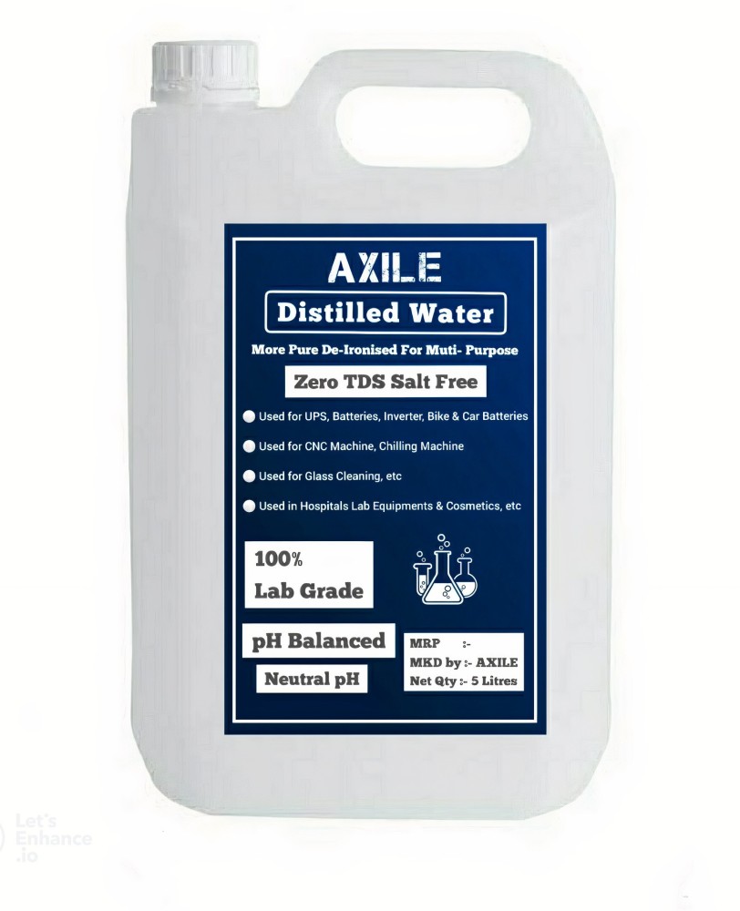 AXILE Ultra Pure Distilled Water for Battery/Inverter/Cosmetics