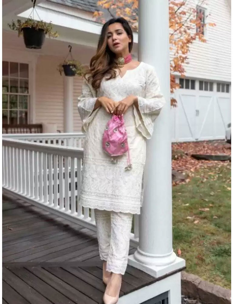 Stylish white pakistani on sale dresses