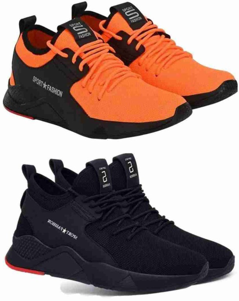 AMFEET Men s Running Sports Shoes Comfortable Shoes Color Orange Black Size 7 Party Wear For Men Buy AMFEET Men s Running Sports Shoes Comfortable Shoes Color Orange Black Size 7