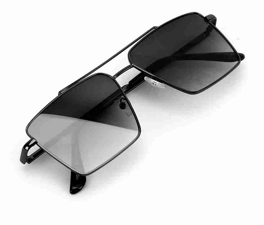 Buy AP DESIGN Retro Square Sunglasses Black For Men Women Online