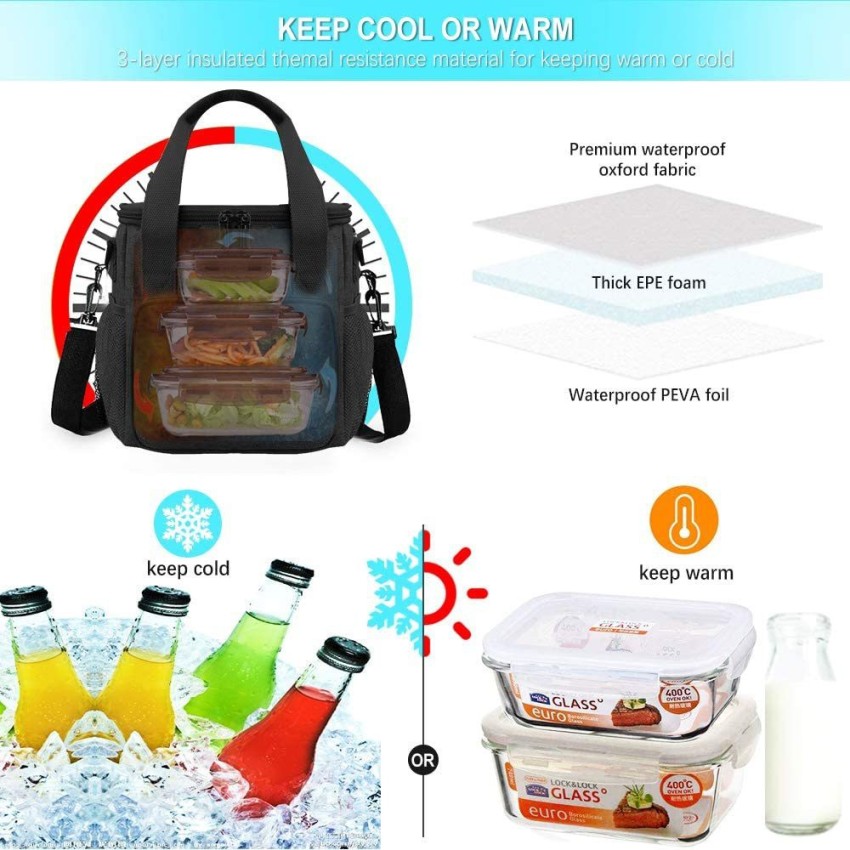 Buy House of Quirk Portable Insulated Lunch Bags Small for Women Work  School Picnic Blue Leaf Online at Best Prices in India  JioMart