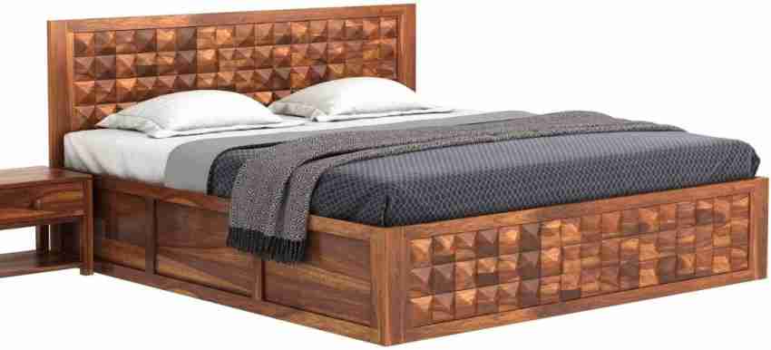 Craftvelly Diamond Sheesham Wood Bed With Front Storage Solid Wood King Box  Bed Price in India - Buy Craftvelly Diamond Sheesham Wood Bed With Front  Storage Solid Wood King Box Bed online at