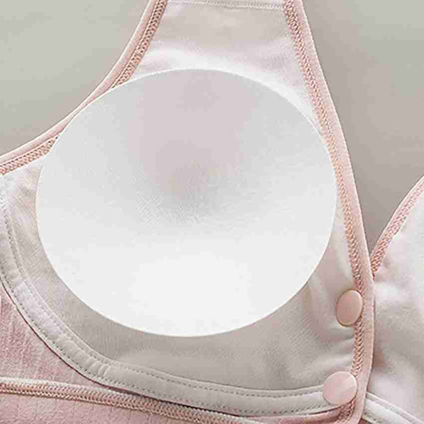 MOMISY Women's Maternity Nursing Bra Cotton Front Button Closure