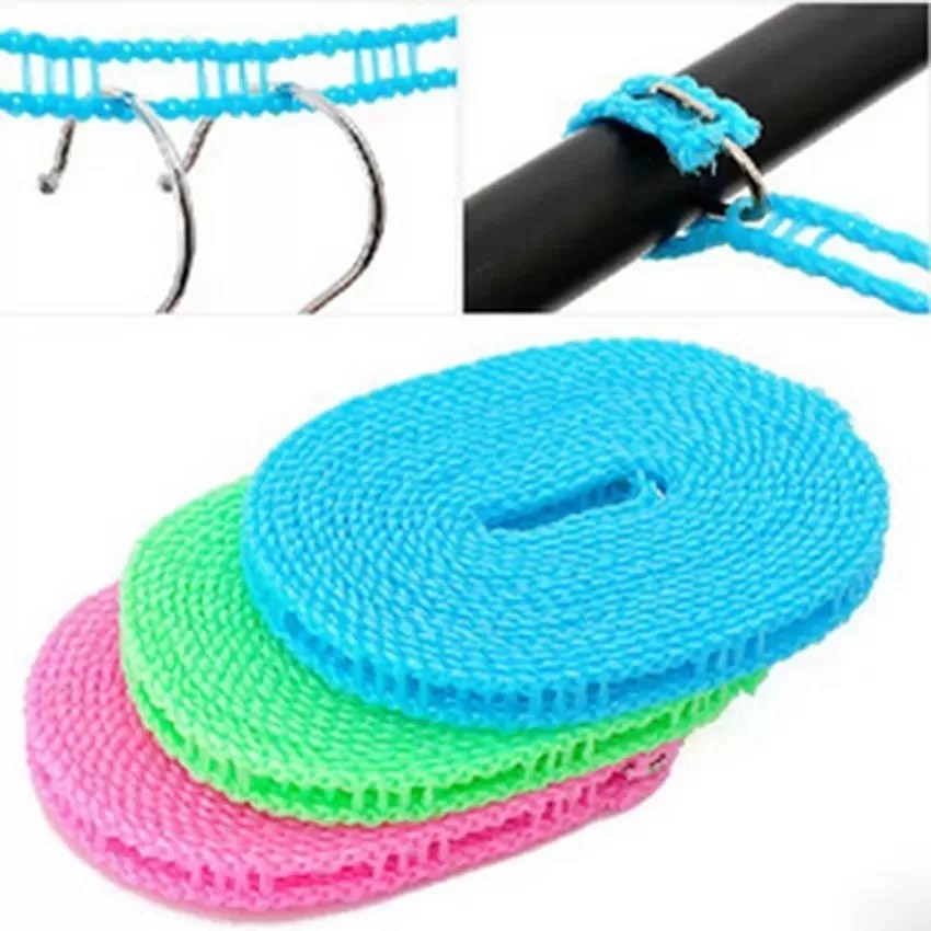 AMAFHH IND 5 Meters Windproof Anti-Slip Clothes Drying Nylon Rope