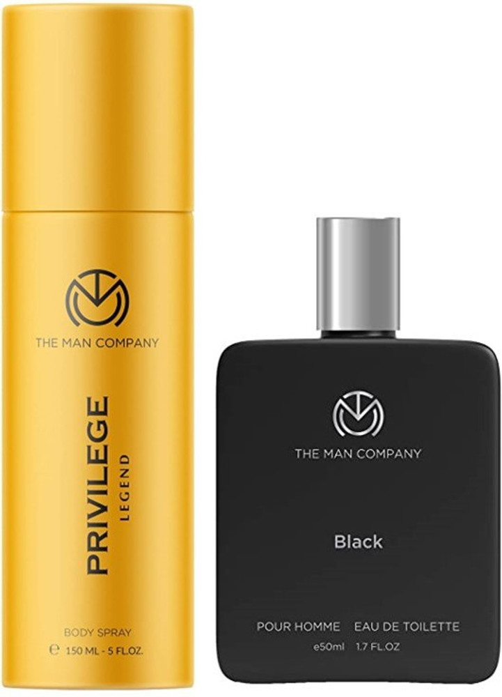 THE MAN COMPANY Privilege Legend Deodorant for Men 150ml with Black EDT 50ml Perfume Body Spray For Men