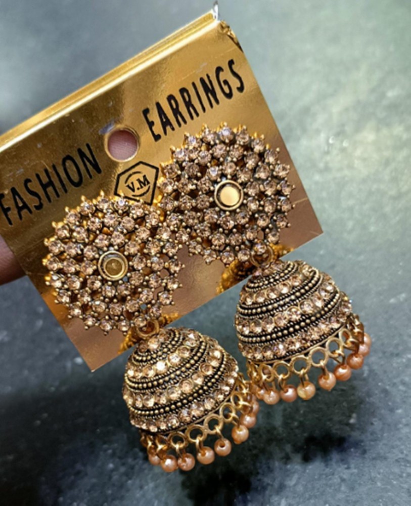 Flipkart.com - Buy brado jewellery Brado Jewellery Gold Plated Tassel  Earrings For women and Girls Diamond Brass, Alloy, Copper Drops & Danglers  Online at Best Prices in India