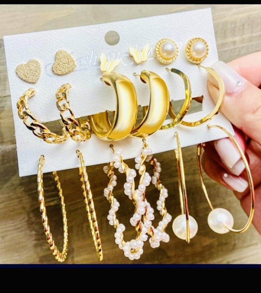 Flipkartcom  Buy RUBANS Rubans Gold Plated Handcrafted Kundan  Pink  Enamelled Beads Chandbali Earrings Brass Chandbali Earring Online at Best  Prices in India