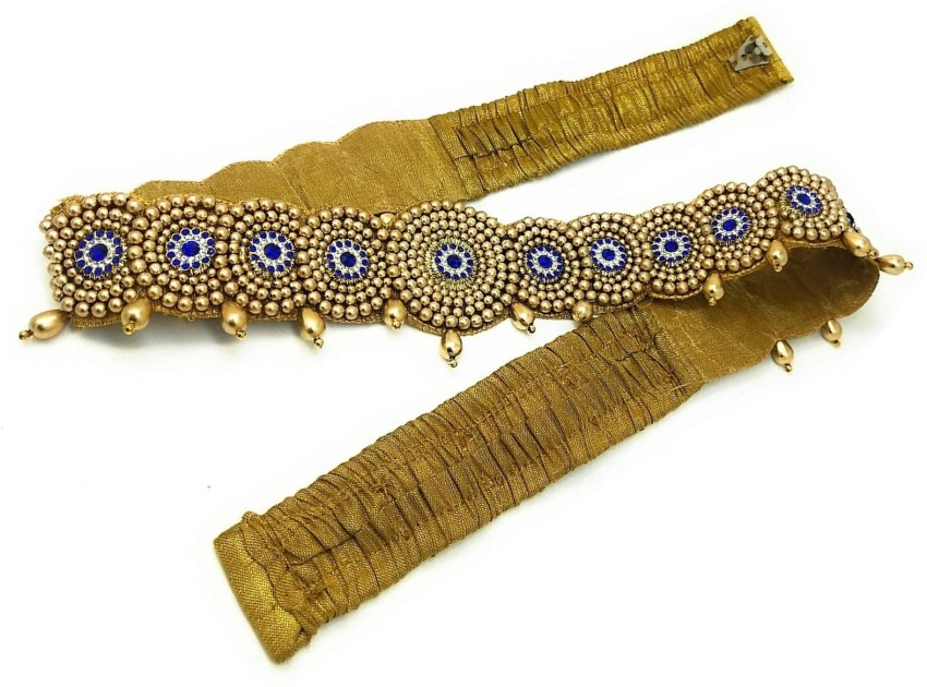 Buy Vama Fashions Traditional Golden Maggam work stretchable Cloth
