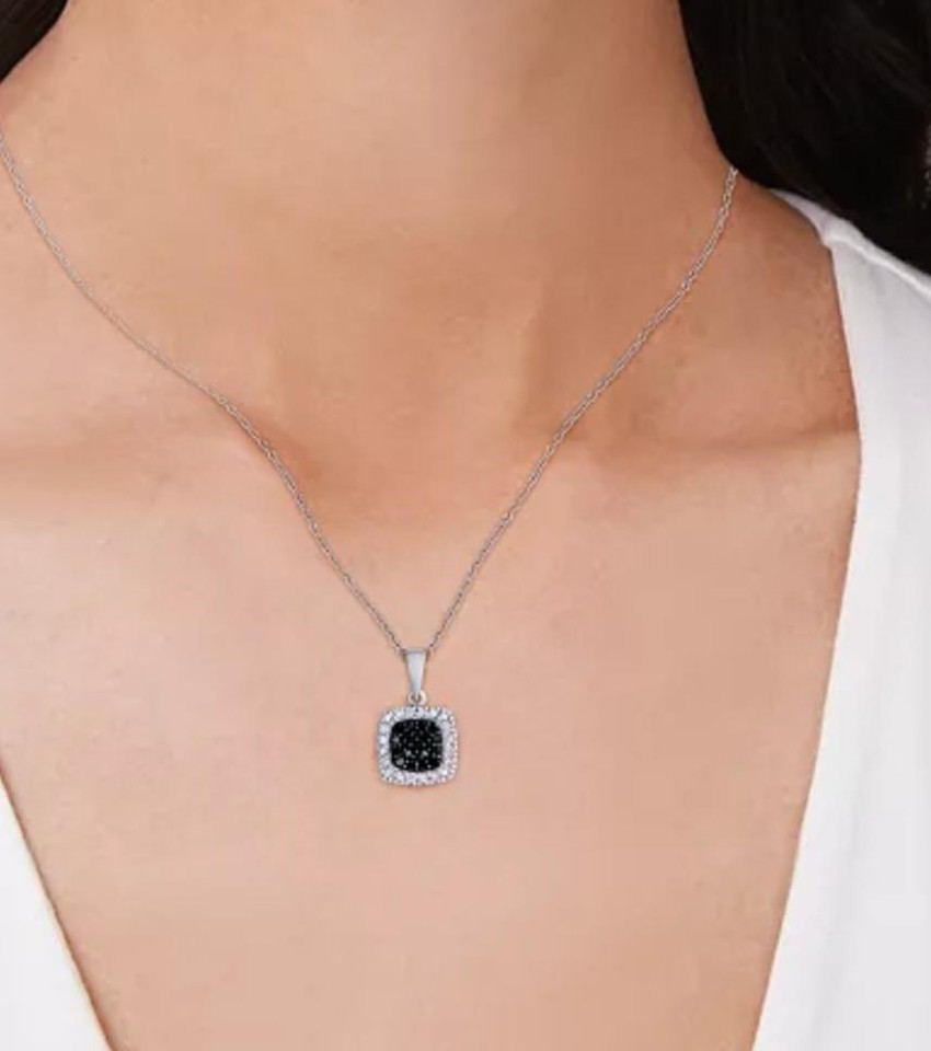 Black on sale square necklace