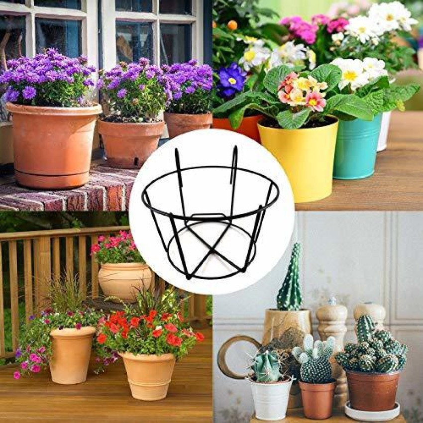 shiok decor Round Hanging Railing Planters Iron Small Flower Pot Holders  Balcony Porch Plant Container Set Price in India - Buy shiok decor Round  Hanging Railing Planters Iron Small Flower Pot Holders