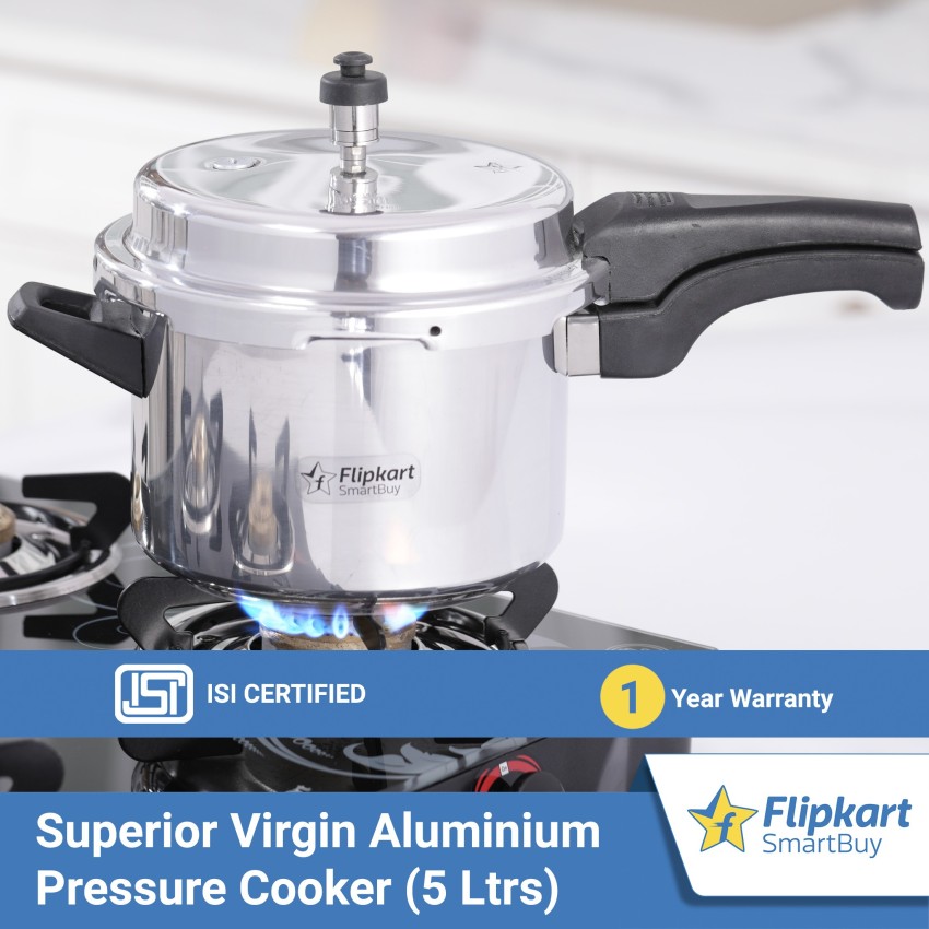 Flipkart SmartBuy Alpha 5 L Outer Lid Pressure Cooker Price in India Buy Flipkart SmartBuy Alpha 5 L Outer Lid Pressure Cooker online at Flipkart