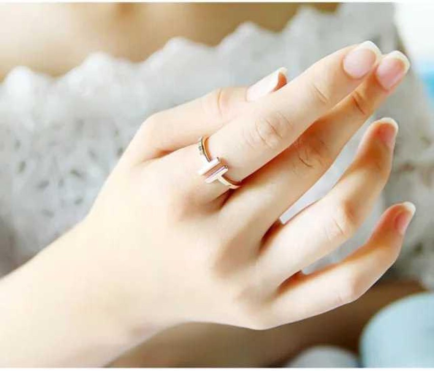 Buy YouCY Simple Leaves Ring Fashion Zircon Opening Ring