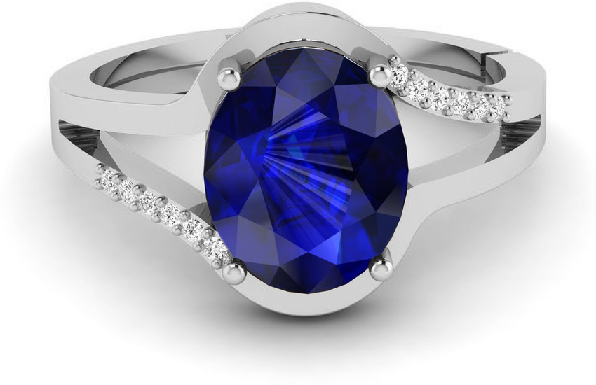 PRAJAPATI GEMS 5.00 Carat Natural Blue Sapphire Gemstone Ring For
