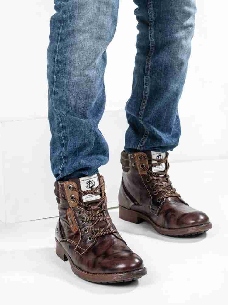 Bugaties premium boots hommes -Cuir Marron