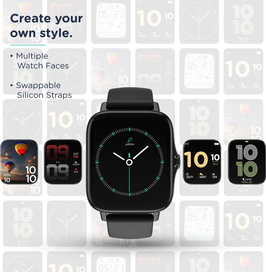 Pebble Spark 1.7 inch Bluetooth Calling HD Display with SPO2 HR