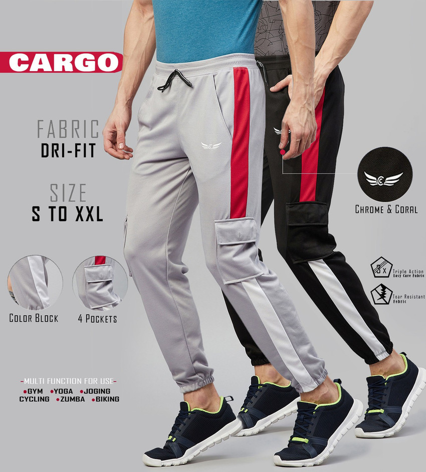 Chrome Coral Colorblock Men Grey Black Track Pants Buy Chrome Coral Colorblock Men Grey Black Track Pants Online at Best Prices in India Flipkart