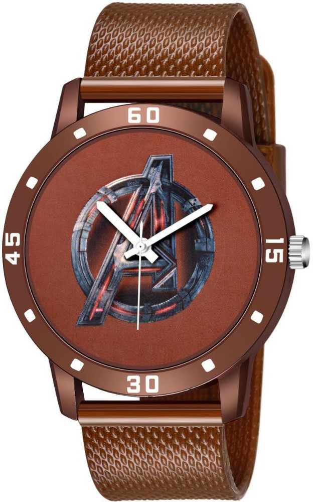 Miss Perfect Brown Avenger Amazing Sports Brown PU Analog Watch