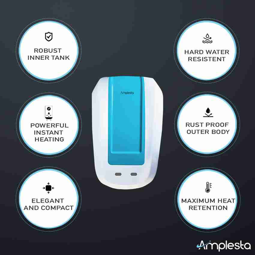 Amplesta 5 L Instant Water Geyser (InstaFlow, White and Blue) Price in  India - Buy Amplesta 5 L Instant Water Geyser (InstaFlow, White and Blue)  online at Flipkart.com