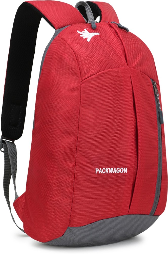 PACKWAGON UNISEX Small 12L MINI Backpack-ADULT 12 L Backpack Red-Grey -  Price in India