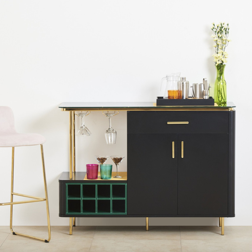Home Centre Monarch Engineered Wood Bar Cabinet Price in India